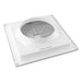 White square exhaust fan on a white background

