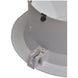 Close-up of a white plastic component on a white background

