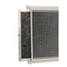 Air filter with pleated and grid design on a white background

