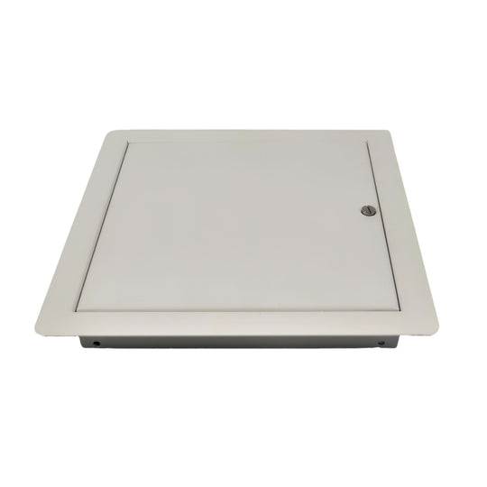 Rectangular metal cover on a white background

