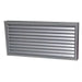 Rectangular metal vent on a white background

