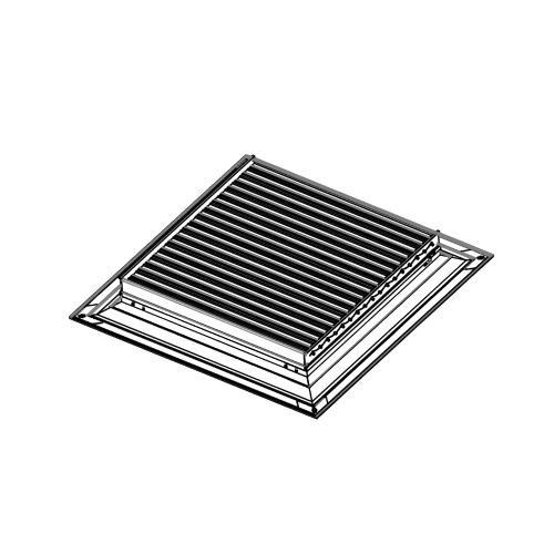Ductsure White Aluminium Vent Grille – Square Face Slat (520 x 520 mm) - LFD-4A 520/375