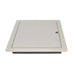 Rectangular metal cover on a white background


