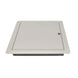Rectangular metal cover on a white background

