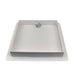 White rectangular tray with a clip on a white background


