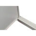 Close-up of a white metal frame corner structure on a white background

