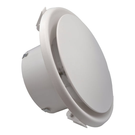 White ceiling light fixture on a white background

