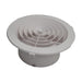 Round white vent on a white background


