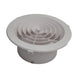 Round white vent on a white background

