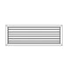 Rectangular air vent with horizontal slats on a white background

